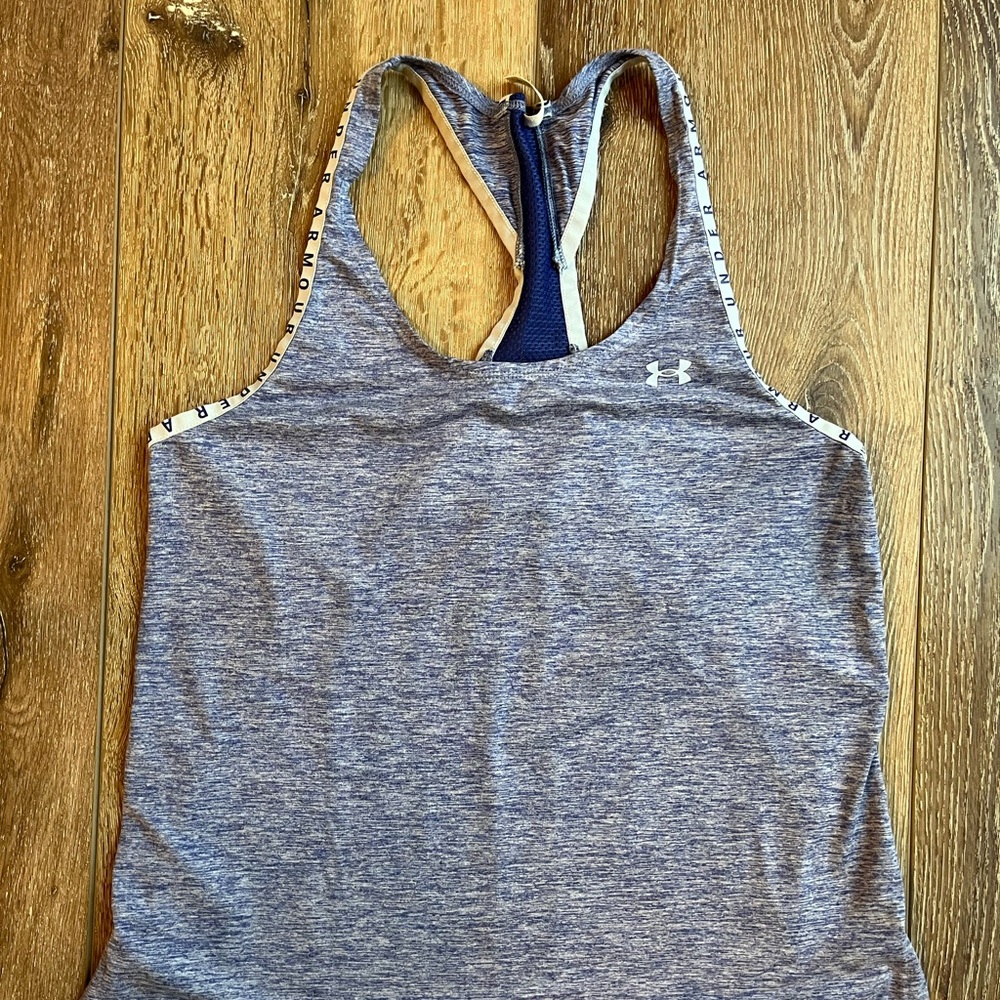 Under Armour Heathered Blue Performance Tank